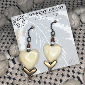 Vintage Desert Heart Boho Earrings